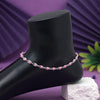 Pink Color Meena Work Anklets