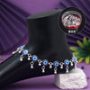 Blue Color Meena Work Anklets