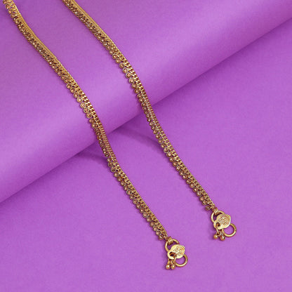 Gold Color Rhinestone Anklets (ANK990GLD)