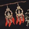 Orange Color Antique Earrings (ANTE1751ORG)