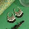 Mehandi Green Color Antique Earrings (ANTE1753MGRN)