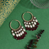 Magenta Color Antique Earrings (ANTE1753MNT)