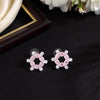 Pink Color Antique Stone Earrings (ANTE1756PNK)