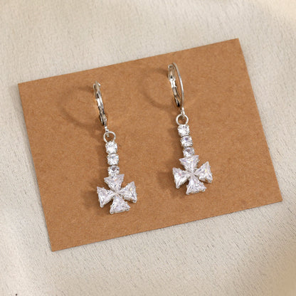 Exquisite Silver Color Antique Stone Earrings With Fine Antique Detailing