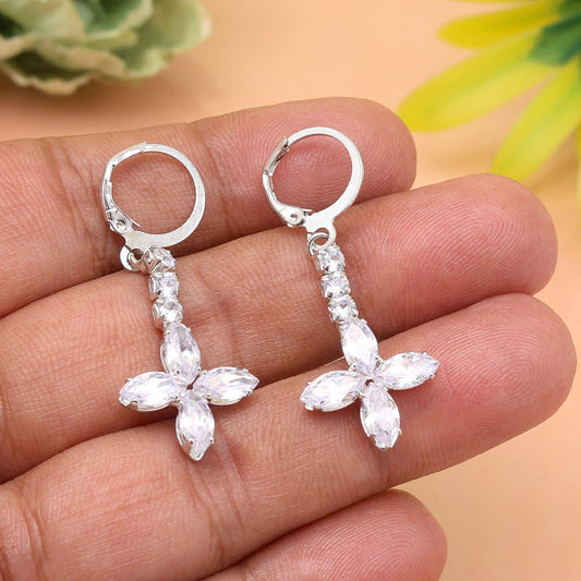 Shine Bright In Silver Color Antique Stone Earrings With Retro Appeal