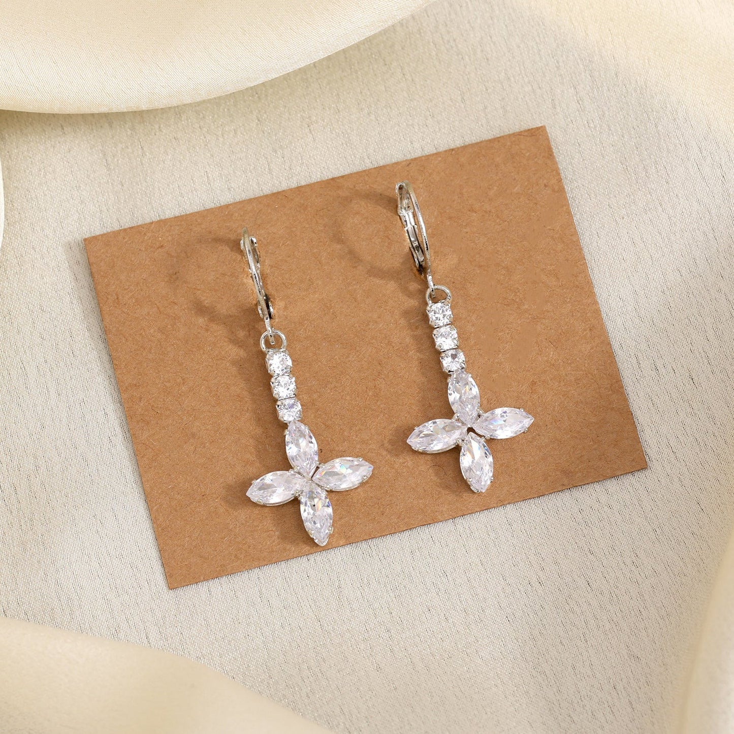 Shine Bright In Silver Color Antique Stone Earrings With Retro Appeal