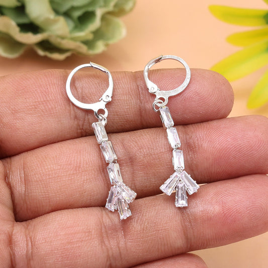 Silver Color Antique Stone Earrings For Those Who Love Old-World Designs
