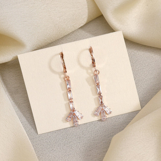 Classic Allure In White Color Antique Stone Earrings For Formal Events