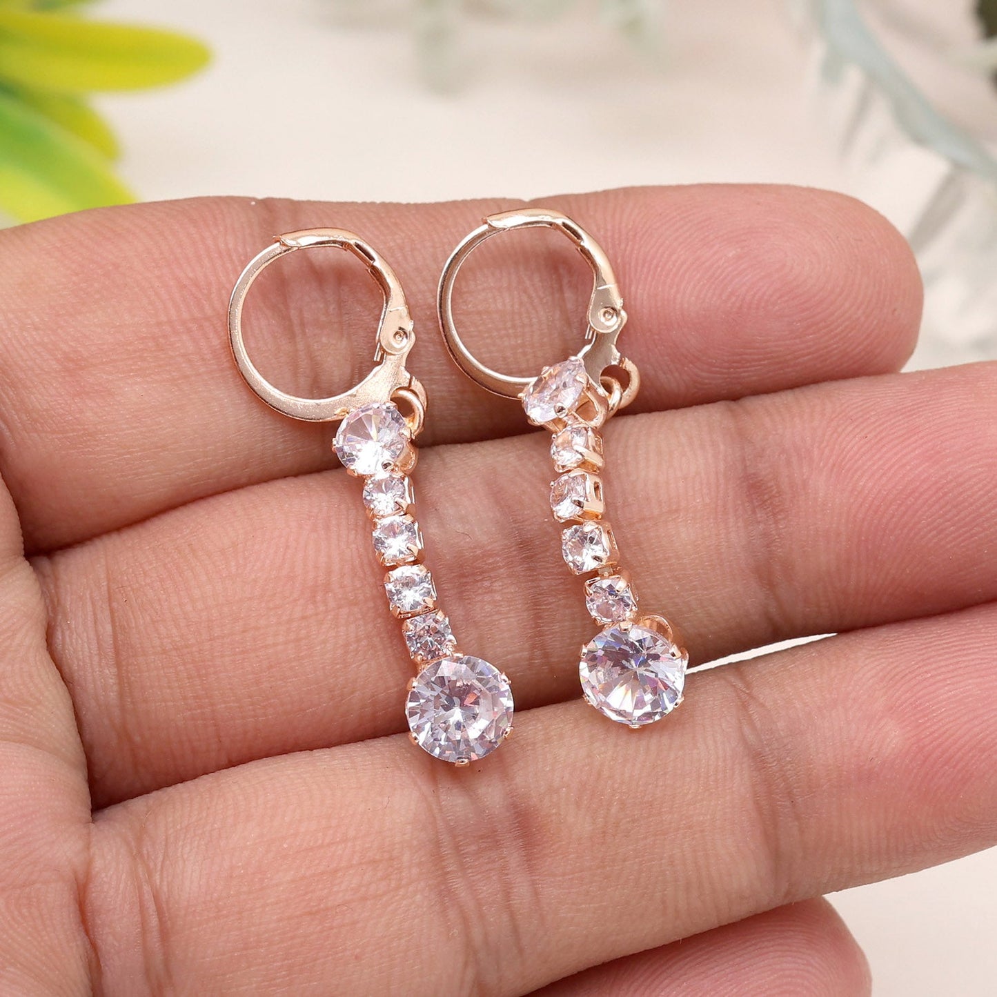 Romantic Vibe In White Color Antique Stone Earrings With Fine Engraving