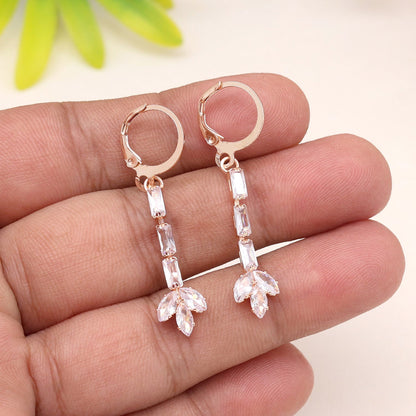 Ethereal White Color Antique Stone Earrings With Classic Design Motifs