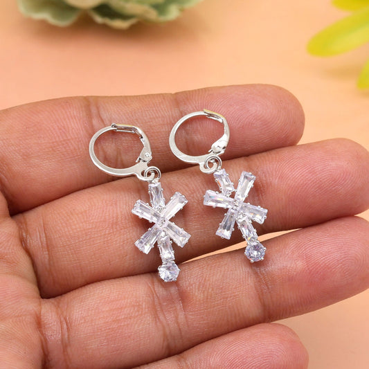 Glamorous Accents In Silver Color Antique Stone Earrings For Formal Wear