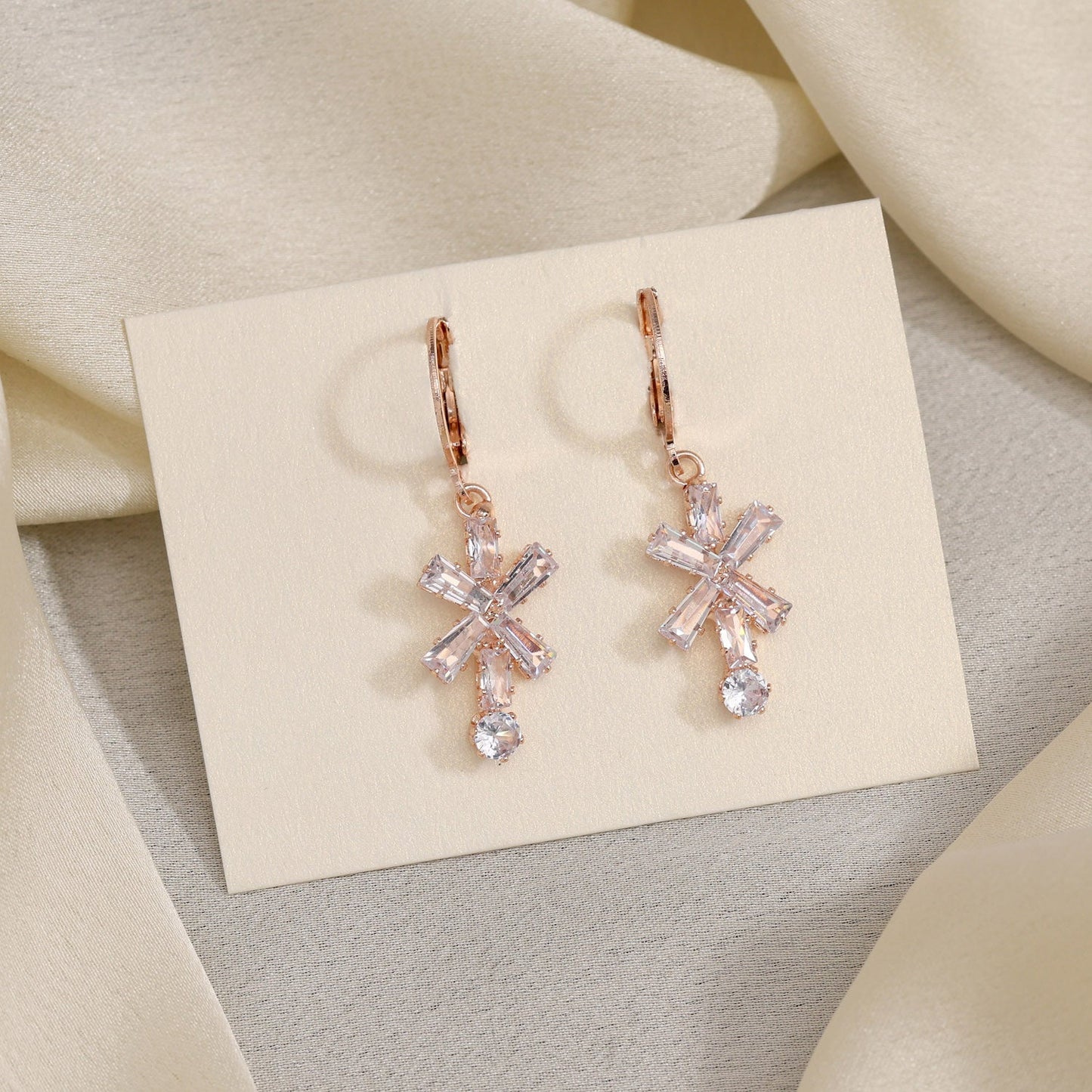 Stunning Handmade White Color Antique Stone Earrings For Wedding Guests
