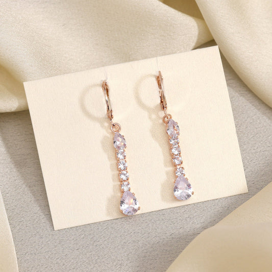 Elegant And Timeless White Color Antique Stone Earrings For Bridesmaids