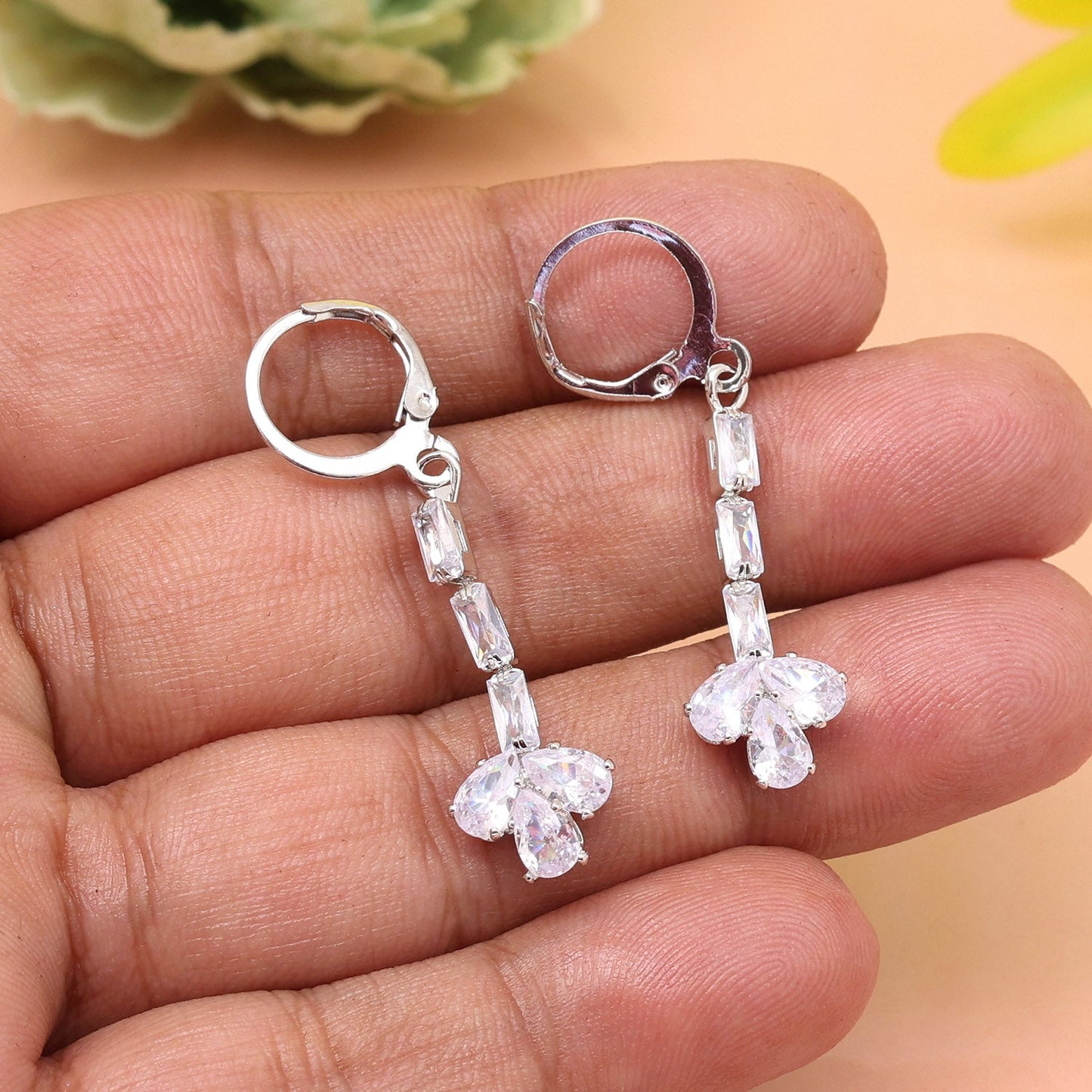 Silver Color Antique Stone Earrings Featuring Historic Design Inspirations