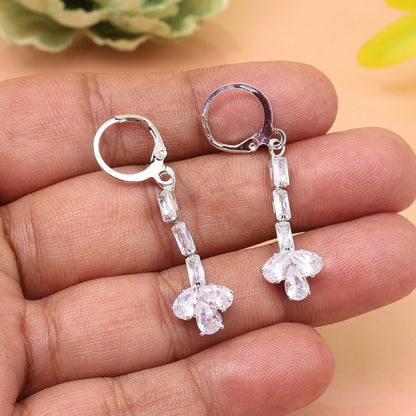 Silver Color Antique Stone Earrings Featuring Historic Design Inspirations