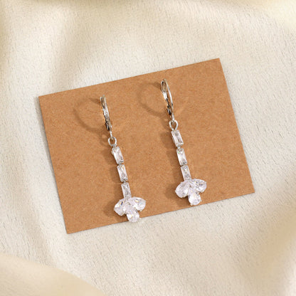 Silver Color Antique Stone Earrings Featuring Historic Design Inspirations