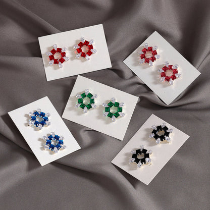 Assorted Color Antique Stone Earrings Combo Of 5 Pairs (ANTE557CMB)