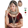 Maroon & Green Color Kundan Dulhan Set (BDL249MG)