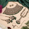 Green Color Kundan Dulhan Set (BDL253GRN)