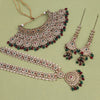 Maroon & Green Color Kundan Dulhan Set (BDL254MG)