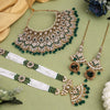 Green Color Kundan Dulhan Set (BDL256GRN)