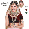 Maroon & Green Color Kundan Dulhan Set (BDL258MG)