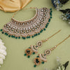 Green Color Meena Work Kundan Dulhan Set (BDL266GRN)