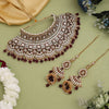 Maroon Color Meena Work Kundan Dulhan Set (BDL266MRN)