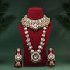 Maroon & Green Color Meena Work Kundan Dulhan Set (BDL267MG)