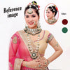 Maroon & Green Color Meena Work Kundan Dulhan Set (BDL267MG)