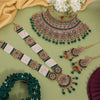 Green Color Kundan Dulhan Set (BDL268GRN)