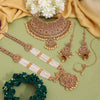 Gold Color Kundan Dulhan Set (BDL269GLD)