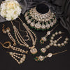 Green Color Kundan Dulhan Set (BDL275GRN)