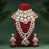 White Color Meena Work Kundan Dulhan Set (BDL276WHT)