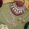 White Color Meena Work Kundan Dulhan Set (BDL276WHT)