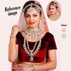 Pink & Pista Green Color Meena Work Kundan Dulhan Set (BDL277PNKPGRN)