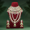 Pink & Pista Green Color Meena Work Kundan Dulhan Set (BDL277PNKPGRN)