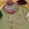 Pink & Pista Green Color Meena Work Kundan Dulhan Set (BDL277PNKPGRN)