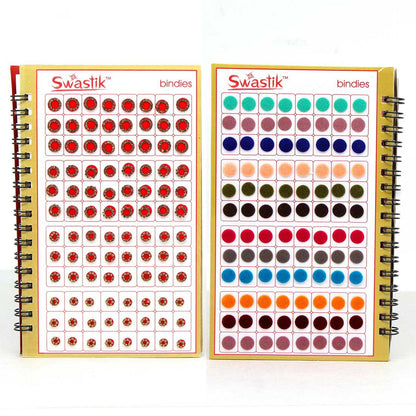Assorted Color Velvet Bindi Book For Women & Girls- Total Pieces- 960 (BND145CMB)