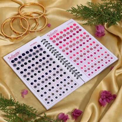 Assorted Color Bindi Book For Women & Girls- Total Pieces- 960 (BND256CMB)