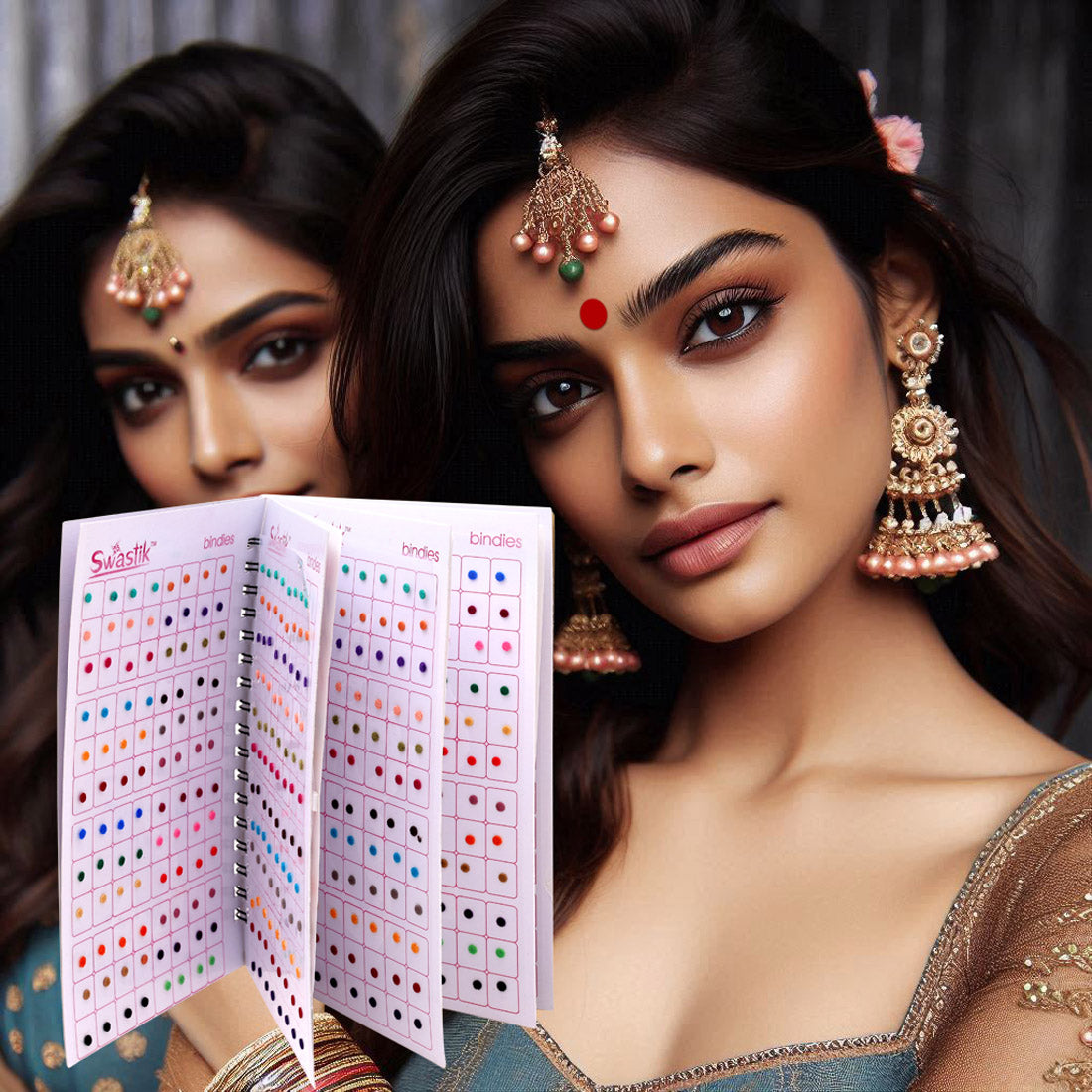 Assorted Color Plain Bindi Book For Women & Girls- Total Pieces- 960 (BND261CMB)