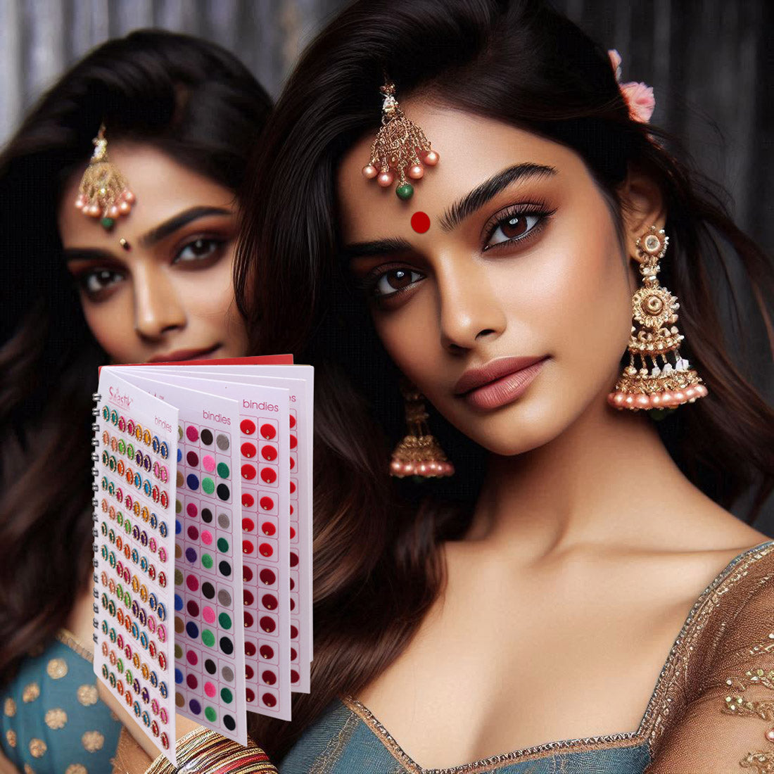 Assorted Color Bindi Book For Women & Girls- Total Pieces- 576 (BND265CMB)