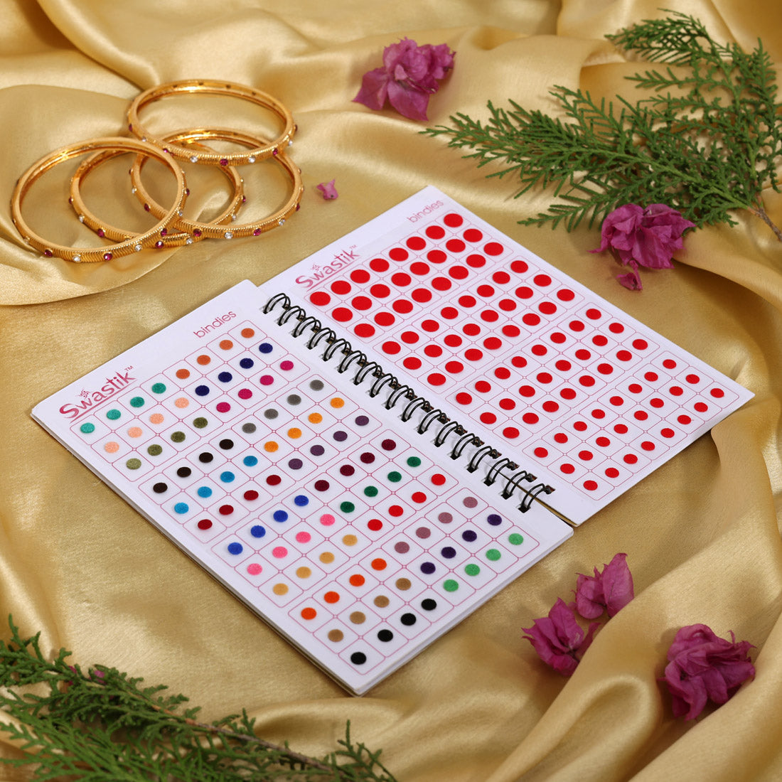 Assorted Color Plain Bindi Book For Women & Girls- Total Pieces- 576 (BND268CMB)