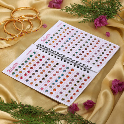 Assorted Color Bindi Book For Women & Girls- Total Pieces- 576 (BND274CMB)