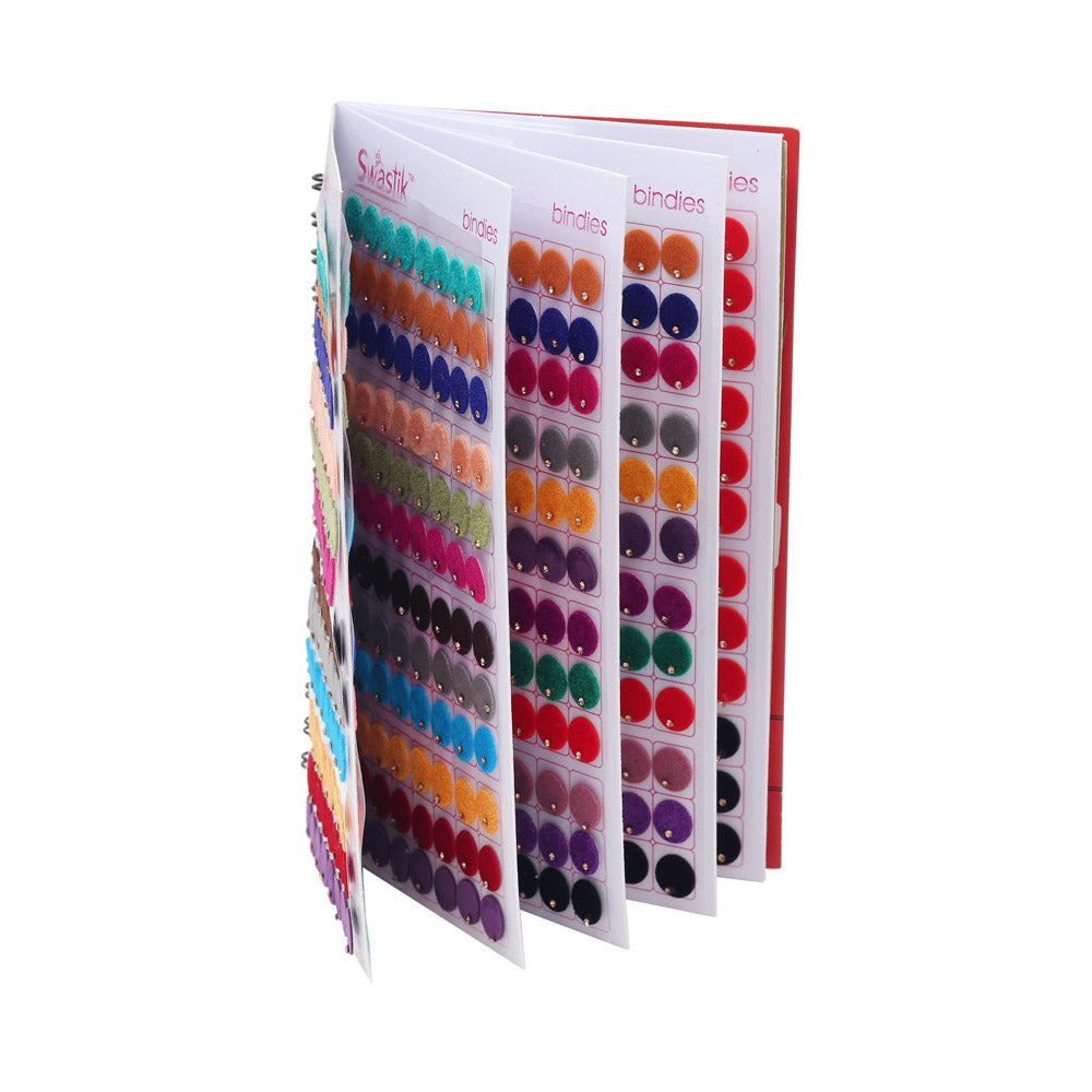 Assorted Color 9 MM Bindi Book For Women & Girls- Total Pieces- 960