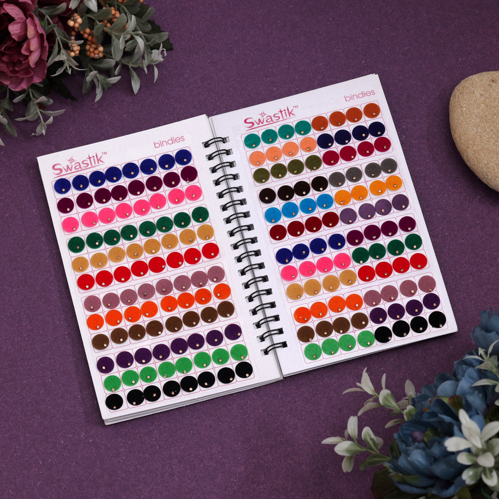 Assorted Color 9 MM Bindi Book For Women & Girls- Total Pieces- 960