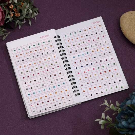 Assorted Color 3.5 MM Bindi Book For Women & Girls- Total Pieces- 960