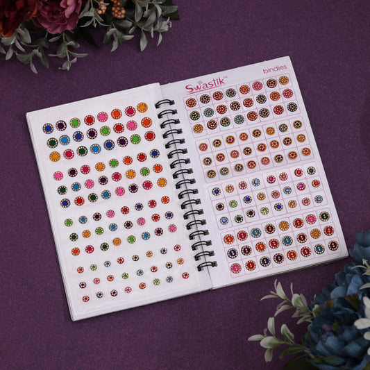 Assorted Color Bindi Book For Women & Girls- Total Pieces- 480