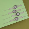Silver Color 4 Pieces Of Bracelet Watch For Girls And Women (BW103CMB)