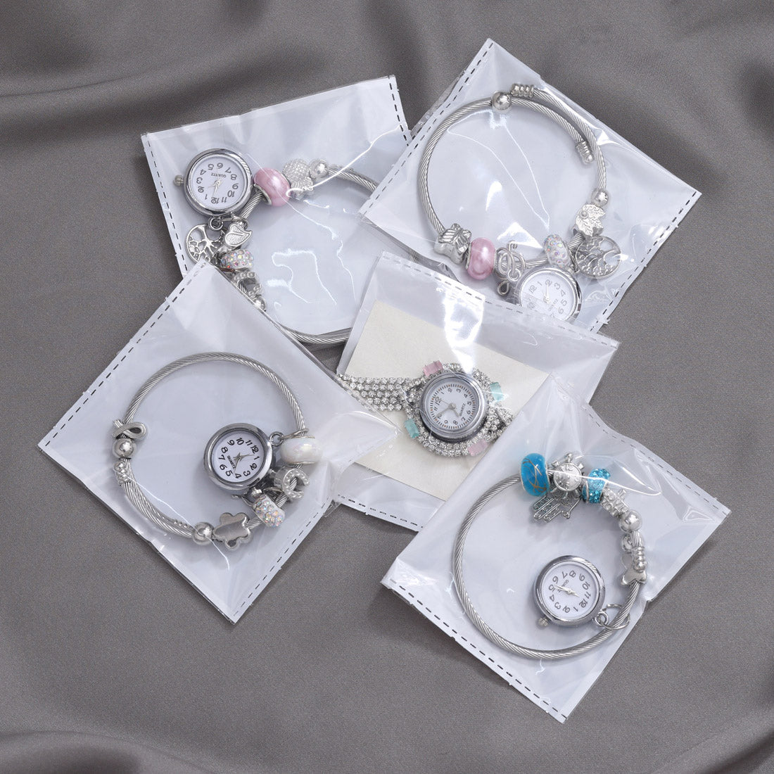 Assorted Color 5 Pieces Bracelet Watch For Girls And Women (BW112CMB)